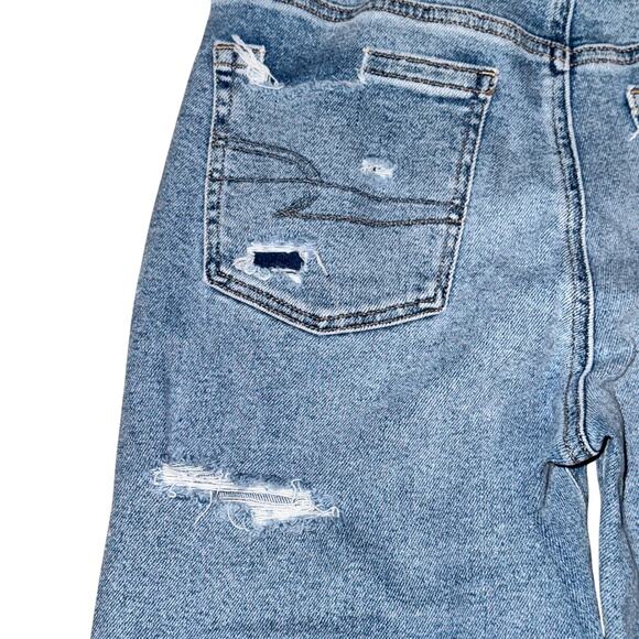 American Eagle Mom Jean Women's Size 2 Regular Blue Denim Stretch Distressed NWT - Picture 7 of 12